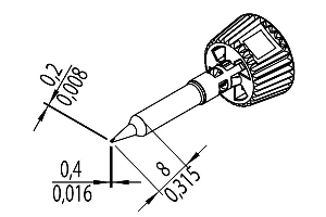 LÖTSPITZE 142CDLF, 0,4 MM