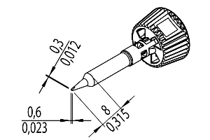 Ersa i-Tool Trace Lötspitze - meißelförmig - 0.6 mm
