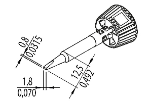 Ersa i-Tool Trace Lötspitze - meißelförmig - 1.8 mm