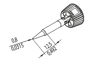 LÖTSPITZE 142PDLF, 0,8 MM L