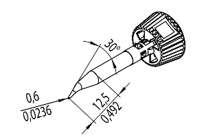 LÖTSPITZE 142SDLF, 0,6 MM L