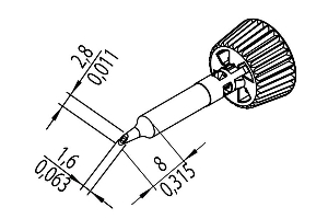 LÖTSPITZE 142WDLF, 1,6 MM