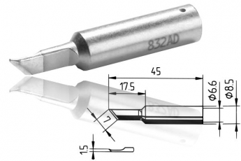 ERSADUR-Lötspitze, PLCC-Messer, 1.5 mm