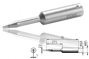 ERSADUR-Lötspitze, meißelförmig 2.2 mm