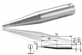 ERSADUR-Lötspitze, meißelförmig 2.2 mm