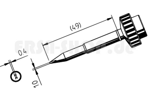 Sonderlötspitze -meißelform 1.0x0.4 mm