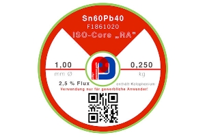 Lötdraht ISO-Core® RA Sn60Pb40 - Ø 1.00 mm - 250 gr