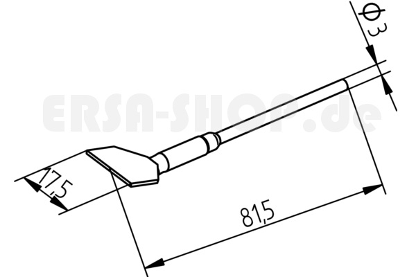 ERSADUR LF-Entlötspitzenpaar, Spatenform 17.5 mm