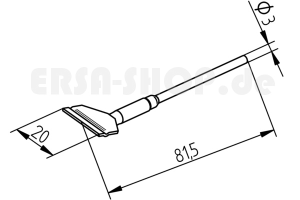 ERSADUR LF-Entlötspitzenpaar, Spatenform 20.0 mm