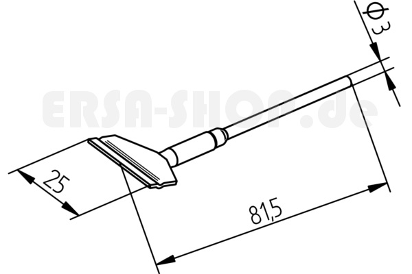 ERSADUR LF-Entlötspitzenpaar, Spatenform 25.0 mm