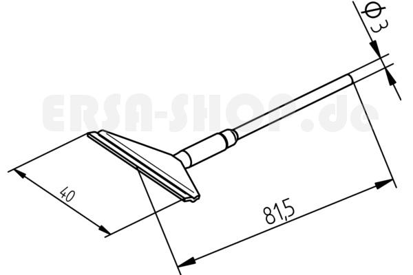 ERSADUR LF-Entlötspitzenpaar, Spatenform 40.0 mm