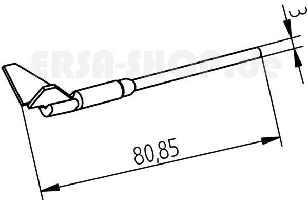 ERSADUR LF-Entlötspitzenpaar, 90° Winkel, Schenkellänge 15.0 x 12.5 mm
