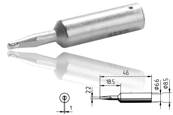 ERSADUR-Lötspitze, meißelförmig 2.2 mm