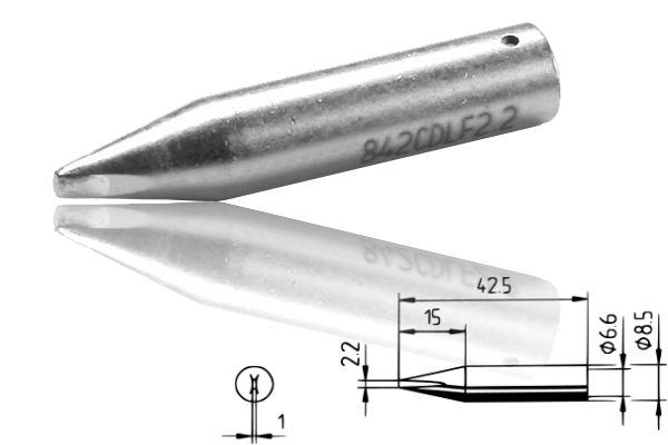 ERSADUR LF-Lötspitze - meißelförmig - 2.2 mm