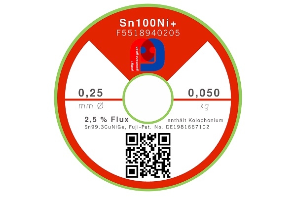 Lötdraht Sn99Cu0.7NiGe - Ø 0.25 mm - 50 gr